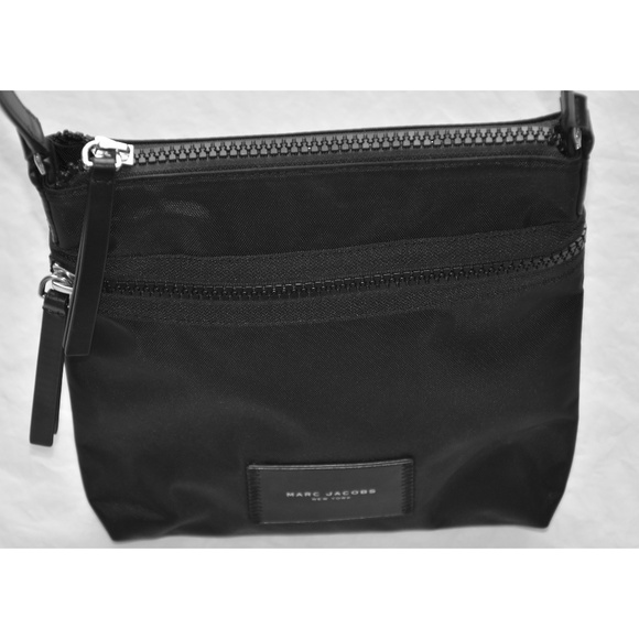 MARK JACOBS NEW BIKER NORTH SOUTH BLACK NYLON CROSSBODY BAG - Picture 7 of 9